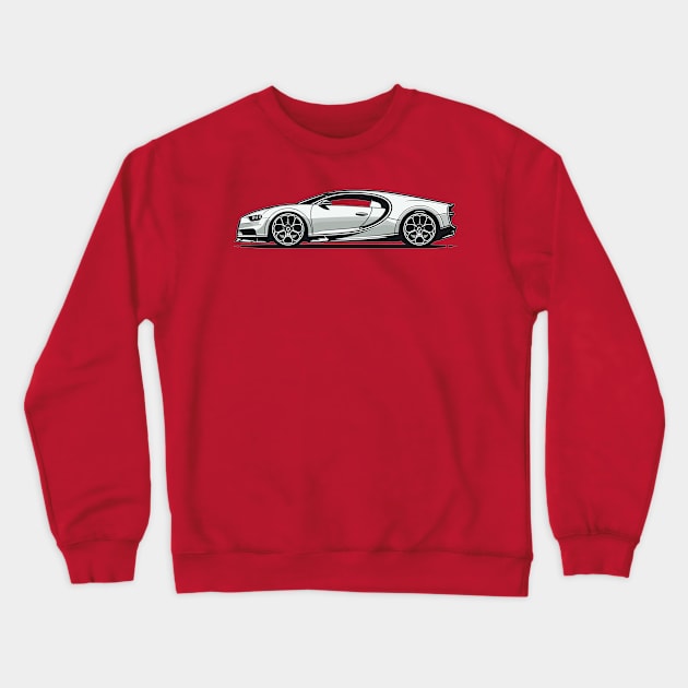 Bugatti Chiron Crewneck Sweatshirt by Vehicles-Art